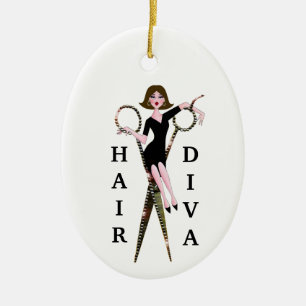 Ornement en céramique "Hair Diva"