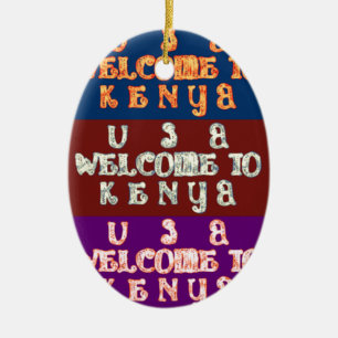 Ornement En Céramique Hakuna Matata Bienvenue au Kenya.png