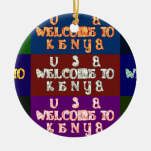 Ornement En Céramique Hakuna Matata Bienvenue au Kenya.png