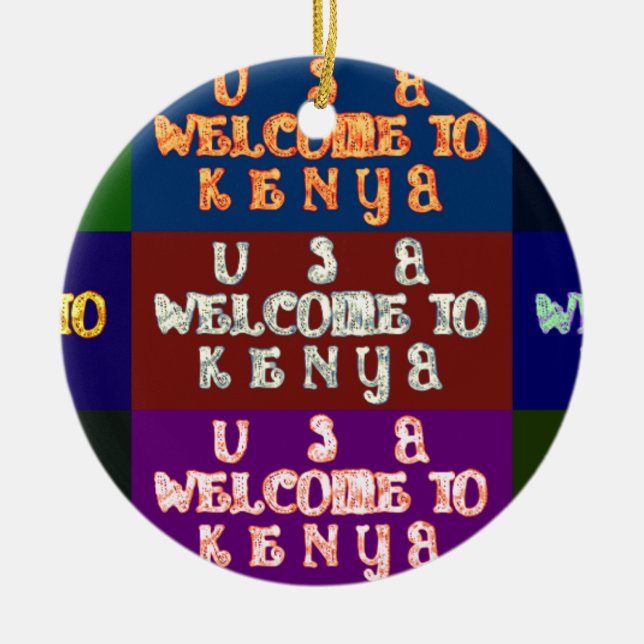 Ornement En Céramique Hakuna Matata Bienvenue au Kenya.png (Devant)