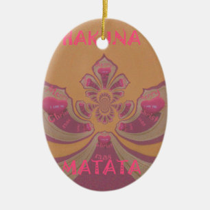 Ornement En Céramique Hakuna Matata Joyeux Noël joli coeur design