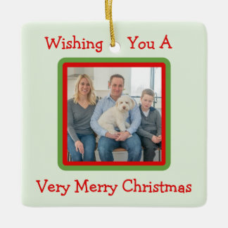 Ornement En Céramique Handpainted Snowy Winter Trees PHOTO