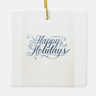Ornement En Céramique Happy Holidays Merry Christmas Family New Year