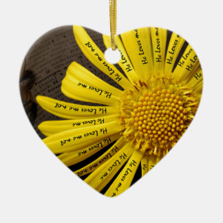 Ornement En Céramique he loves me he loves me not