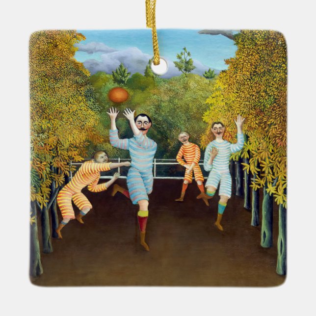 Ornement En Céramique Henri Rousseau - Les joueurs de football (Devant)