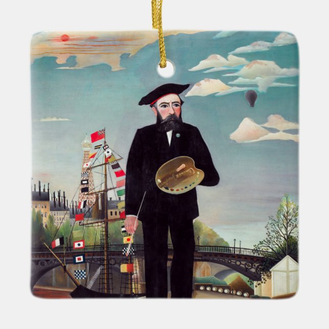 Ornement En Céramique Henri Rousseau - Mon portrait-Paysage (Devant)