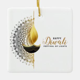 Ornement En Céramique Heureux Diwali