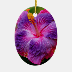 Ornement en céramique Hibiscus