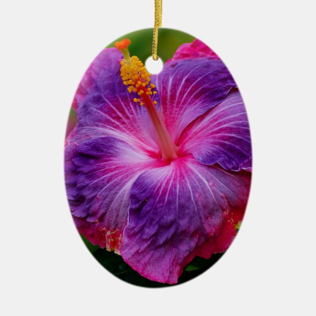 Ornement en céramique Hibiscus (Devant)