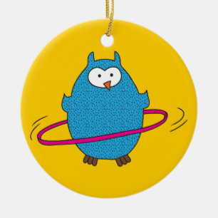 Ornement En Céramique Hibou de huée de danse polynésienne
