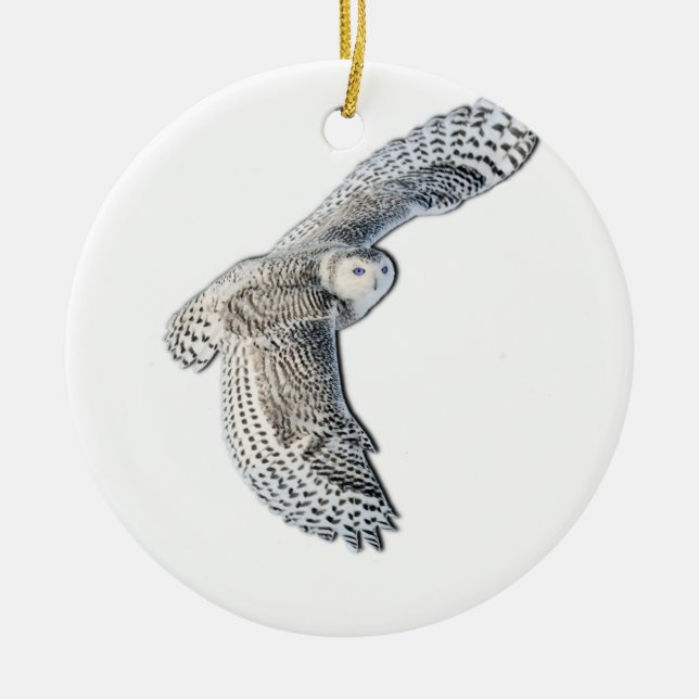 Ornement En Céramique Hibou de Milou en vol (Devant)