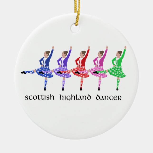 Ornement En Céramique Highland Dance Line (Devant)