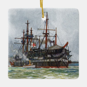Ornement En Céramique HMS Implacable un navire de troisième classe de 74