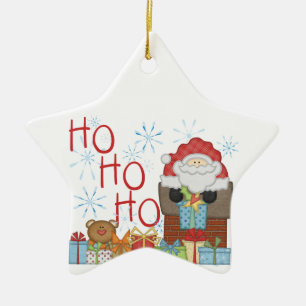 Ornement En Céramique Ho Ho Ho Holiday Keepsaké