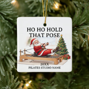 Ornement En Céramique Ho Ho Maintenez Cette Pose Studio Pilates Personna