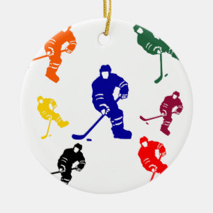 ORNEMENT EN CÉRAMIQUE HOCKEY