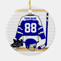 Hockey sur glace bleu et blanc personnalisé Jersey