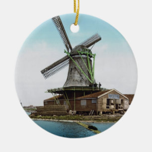 Ornement En Céramique Holland Windmill