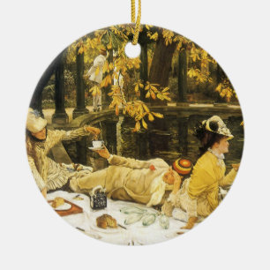 Ornement En Céramique Holyday, le pique-nique par James Tissot, Art vict