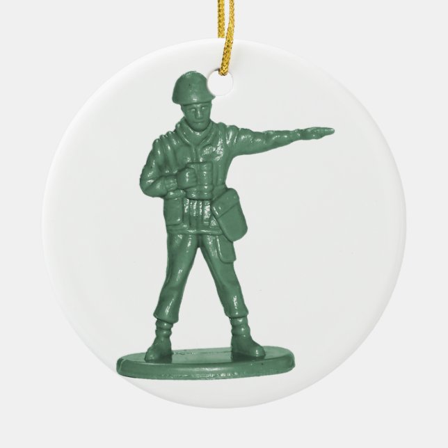 Ornement En Céramique Hommes de l'Armée verte (Devant)