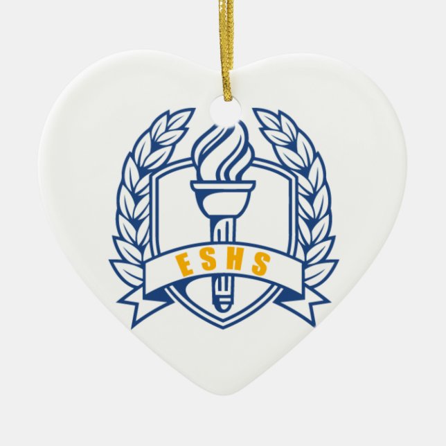 Ornement En Céramique Honneurs d'ESHS, chercheur, symbole (Devant)