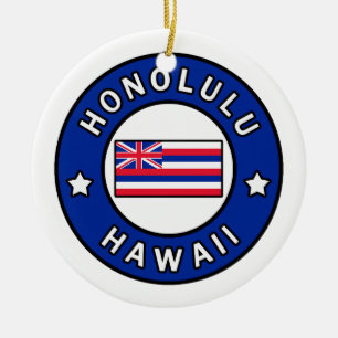 Ornement En Céramique Honolulu Hawaii