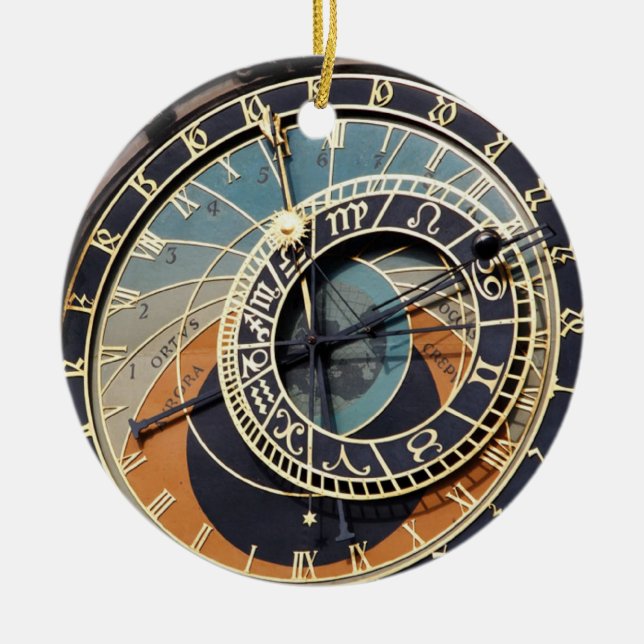 Ornement En Céramique Horloge astronomique dans Praque (Devant)