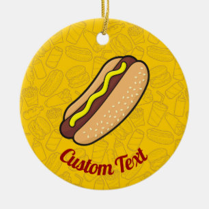 Ornement en céramique Hotdog