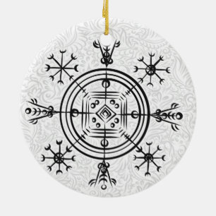 Ornement En Céramique Hulinhjálmur - Norse Sigil d'Invisibilité