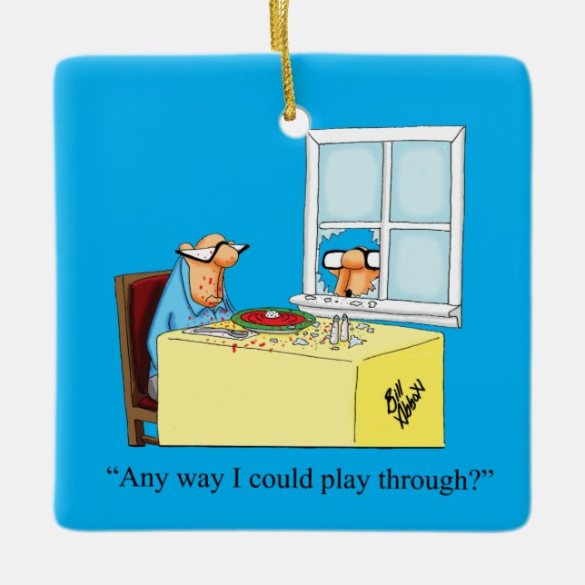 Ornement En Céramique Humour de golf Hilarious Noël (Devant)