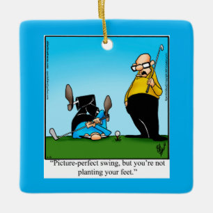 Ornement En Céramique Humour de golf Hilarious Noël