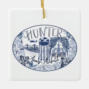 Ornement En Céramique Hunter Army Airfield Chinoiserie Christmas Ornamen