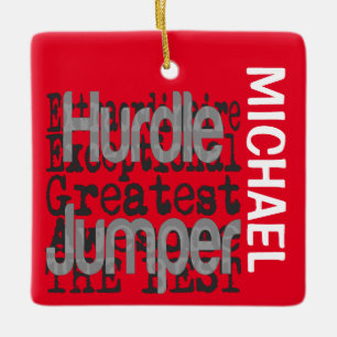 Ornement En Céramique Hurdle Jumper Extraordinaire PERSONNALISÉ