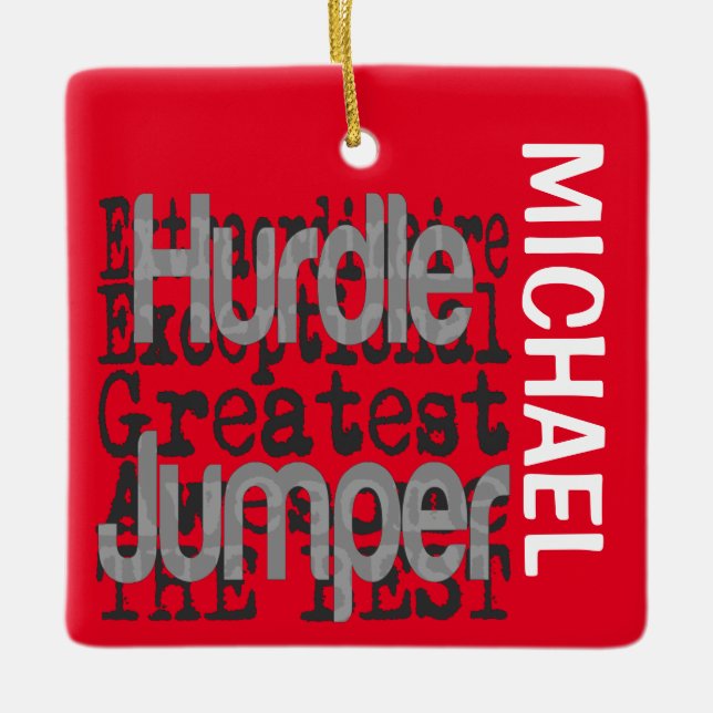 Ornement En Céramique Hurdle Jumper Extraordinaire PERSONNALISÉ (Devant)