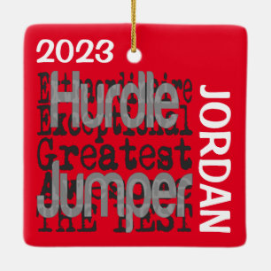 Ornement En Céramique Hurdle Jumper Extraordinaire PERSONNALISÉ
