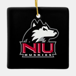 Ornement En Céramique Huskies