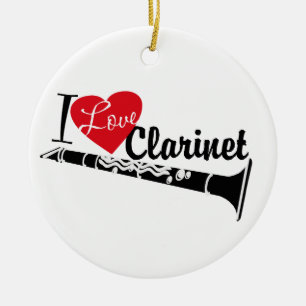 Ornement En Céramique I Love Clarinet Marching Band Photo
