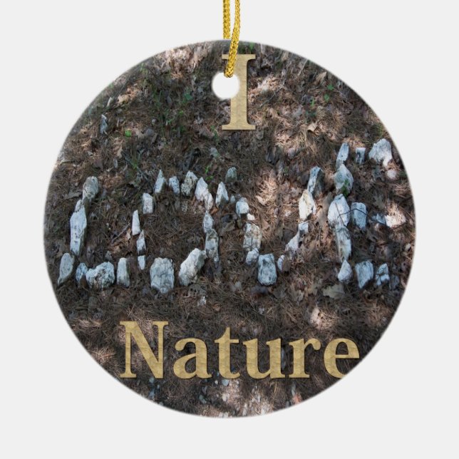 Ornement En Céramique I Love Nature Ornament (Devant)
