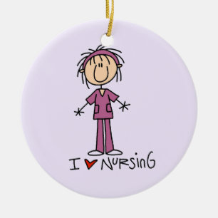 Ornement En Céramique I Love Nursing T-shirts and Gifts