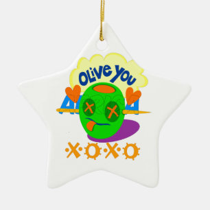 Ornement En Céramique I Love XOXO Africa belle citation de texte extraor