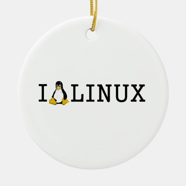 Ornement En Céramique I pingouin Linux (Devant)