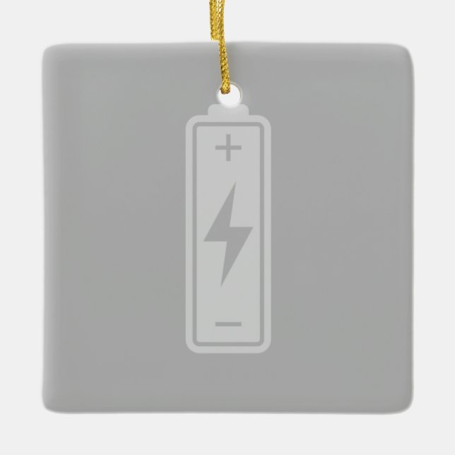 Ornement En Céramique Icône d'alimentation de batterie technologie de co (Devant)