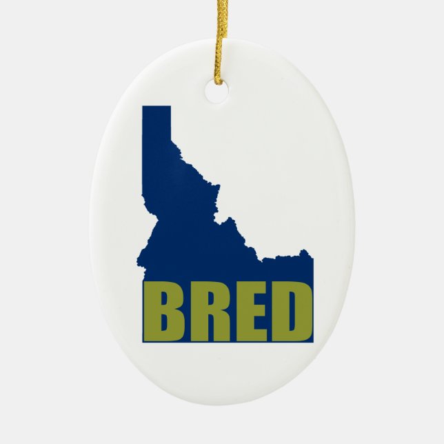 Ornement En Céramique Idaho Bred (Devant)