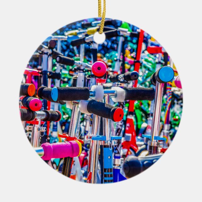 Ornement En Céramique Il Est Temps D'Acheter Un Scooter (Devant)