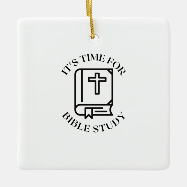 Ornement En Céramique Il est temps d'étudier la bible (Devant)