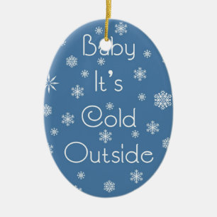 Ornement En Céramique Il fait froid dehors