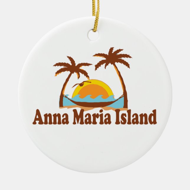 Ornement En Céramique Île d'Anna Maria (Devant)