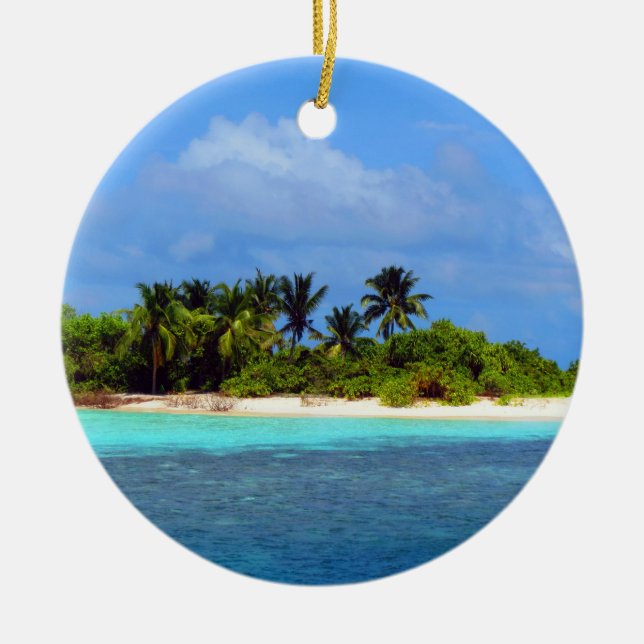 Ornement En Céramique Île tropicale (Devant)