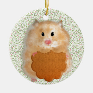 Ornement En Céramique Illustration Funny Hamster Character
