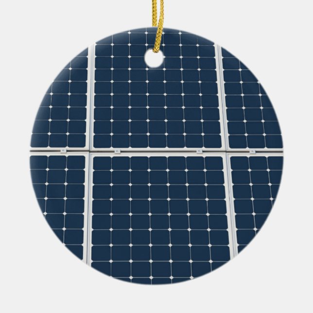 Ornement En Céramique Image amusante d'un panneau solaire (Devant)